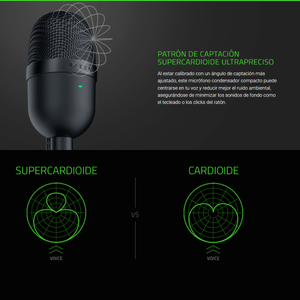 Micrófono Gamer Razer Seiren Mini Condensador Supercardioide
