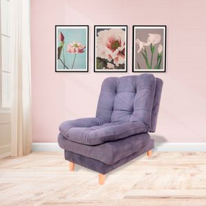 Poltrona reclinable Meyers 70x90cm tela tipo lino 3 posiciones Gris