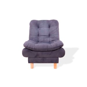 Poltrona reclinable Meyers 70x90cm tela tipo lino 3 posiciones Gris