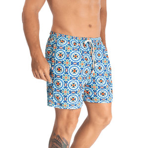 Pantaloneta de Baño Corta Azul
