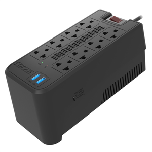 Regulador De Voltaje Automático Forza 1200va, 8 Tomas, 2 Usb