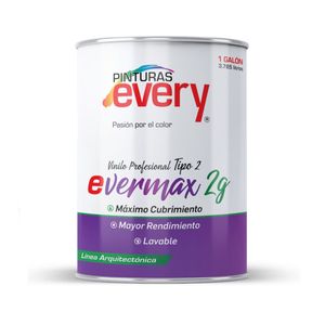 Pintura Vinilo Tipo 2 Evermax Galón Negro