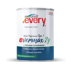 Pintura Vinilo Tipo 1 Evermax Galón Azul Mediterraneo
