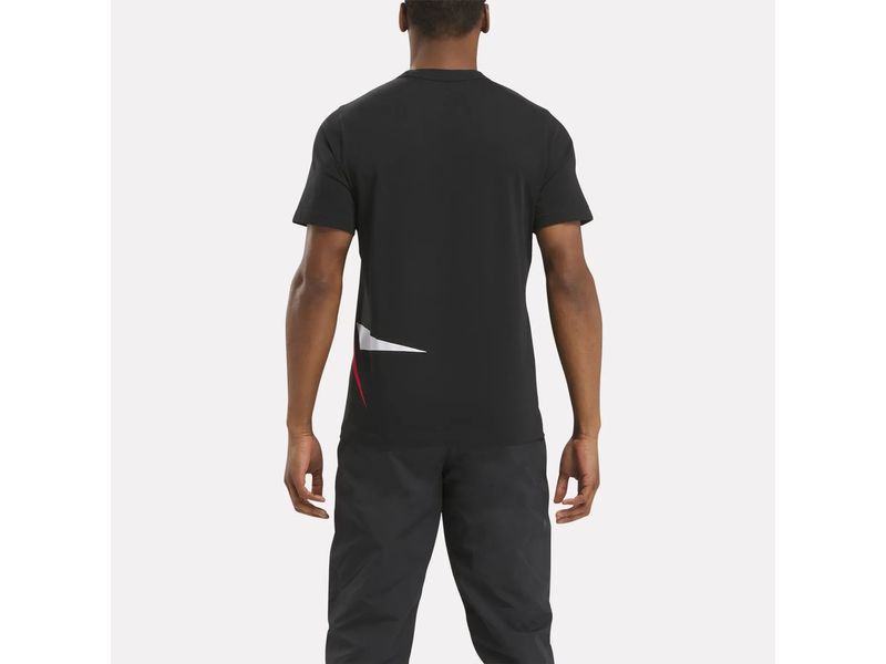 Camisetas reebok hombre negro sales