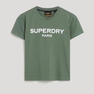 Camiseta Manga Corta Para Mujer Sport Luxe Graphic Fitted Tee Superdry