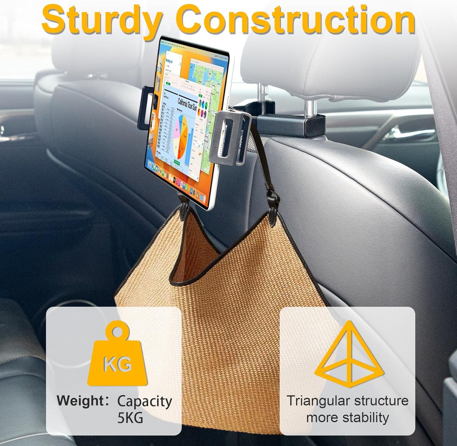 Bolso Profesional De Camarero, De Cuero De Bovino, En Negro Para Tablet