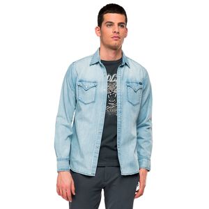 Camisa Para Hombre 7 Oz Deep Blue Denim Replay
