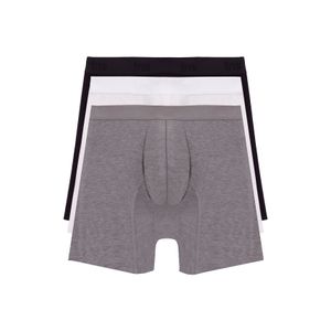 Boxer tripack blanco-gris-negro para hombre