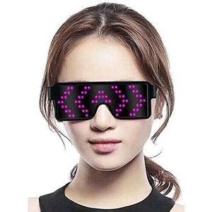 Gafas LED verdes con 8 patrones ajustables luminosos intermitentes para fiestas de cumpleaños, eventos corporativos, raves, festivales de música