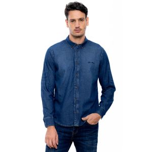 Camisa Manga Larga En Chambray Con Bordado