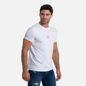 Camiseta Estampado Localizado Color Blanco Para Hombre
