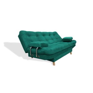 Sofacama semidoble 185x95cm tela tipo lino 3 posiciones Verde