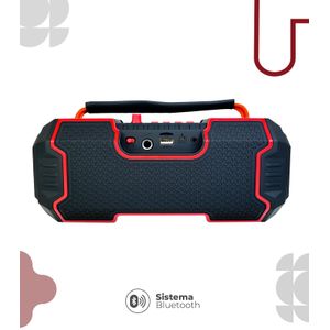 Parlante Fm Con soporte Para Celular HT-M10 Rojo