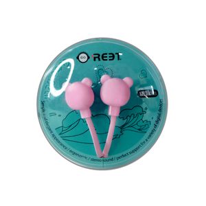 Manos Libres Auriculares Con Diseño Oso de Chupa Entrada 3.5 Rosa
