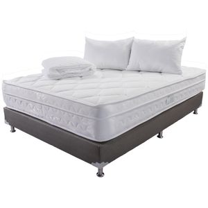 Combo Colchón Cielo + Base Cama + Protector + Almohada - Medida 90x190 - Firmeza Media