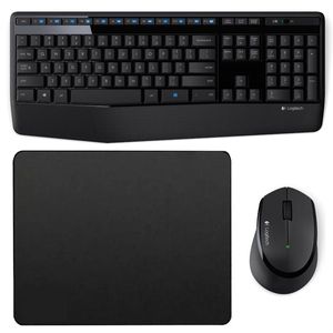 Combo Inalámbrico Logitech Mk345 + Pad Mouse Small 25x21cm
