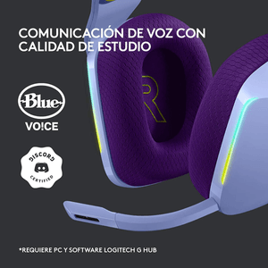 Logitech G733 Diadema Gamer Inalámbrica  Rgb Lightsync - Lila