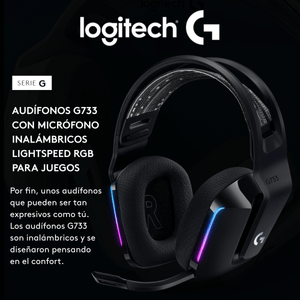 Logitech G733 Diadema Gamer Inalámbrica  Rgb Lightsync - Negro