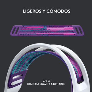 Logitech G733 Diadema Gamer Inalámbrica  Rgb Lightsync - Blanco