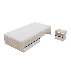 Combo Cama Sencilla (100cm) + Mesa de Noche Toscana