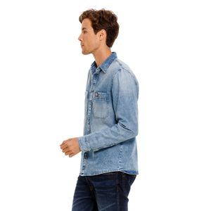 Camisa Manga Larga Denim Para Hombre Atelier Girbaud