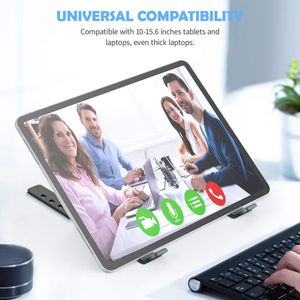 Base Soporte Para Portátil Ergonómica / Reclinable 7 Niveles Negro