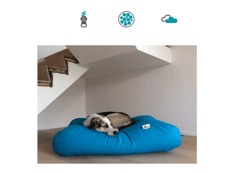 Cama Puff Rectangular Mascotas Perro Raza Grande Agaval