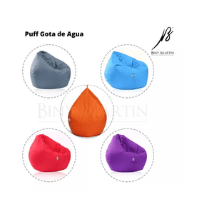 Puff Silla Lona Diseño Gota De Agua Tamaño Adulto Muebles Para El Hogar Sofás, Sillas Y Butacos Azul Rey