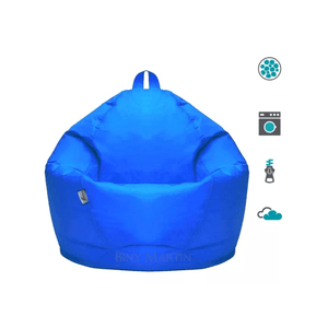 Puff Silla Lona Diseño Gota De Agua Tamaño Adulto Muebles Para El Hogar Sofás, Sillas Y Butacos Azul Rey