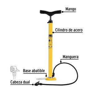 Bomba De Mano Para Inflar 80 Psi Pretul