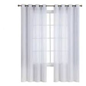 Cortina Textura Elegante Semi Transparente 2 Paños 140x220cm