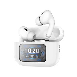 Audífonos M5 Pro con Bluetooth pantalla digital blancos
