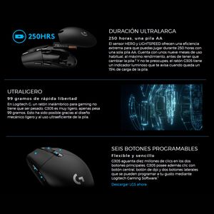 Mouse Gamer Inalámbrico Logitech G305 Lightspeed  12000dpi Azul