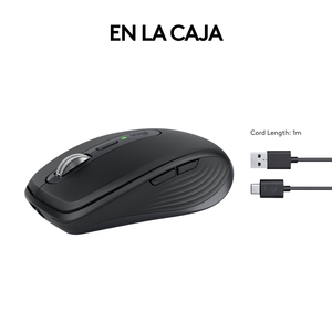 Logitech Mx Anywhere 3S Mouse Compacto  Usuarios Avanzados Negro