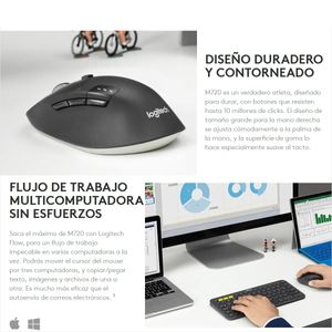 Mouse Multidispositivo Logitech M720 Triathlon  Bluetooth  2,4GHz