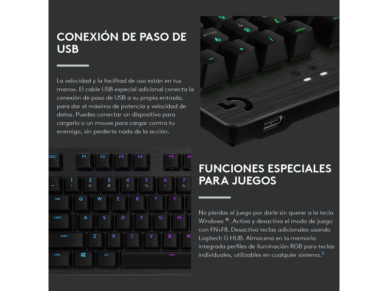 Logitech G513 CARBON Teclado Gamer Mecánico GX BROWN TACTILE Agaval