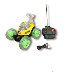 Carro Loco Recargable Control Remoto Acrobacias 360 Amarillo Ref: 9802M