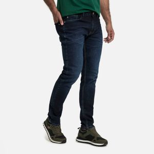 Jean Slim Color Azul Oscuro Para Hombre