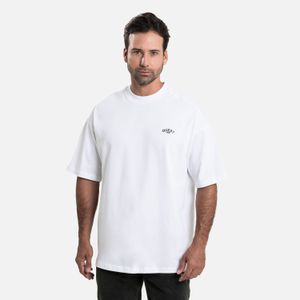 Camiseta Manga Corta Color Blanco Blanco Para Hombre