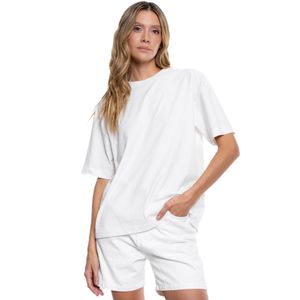 Camiseta Cuello Redondo En Rib Unicolor