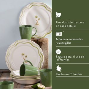 Vajilla Corona Brisa 4 Puestos 12 Piezas