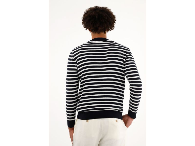 Buzo azul con diseño a rayas para hombre Agaval