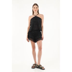 Camisa tipo pañoleta en ojalillo para mujer