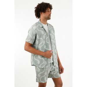 Camisa con estampado de palmeras para hombre