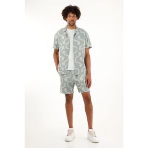 Camisa con estampado de palmeras para hombre