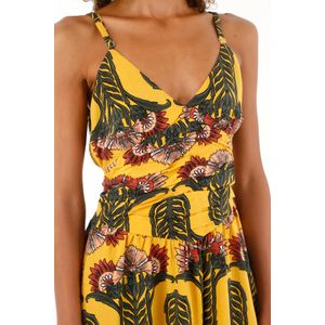 Vestido con estampado de flores corto para mujer