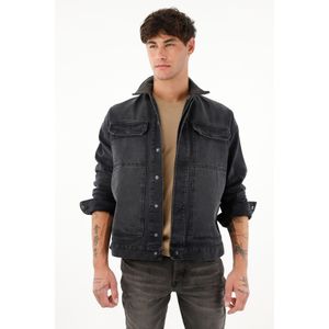 Chaqueta Trucker en black denim para hombre