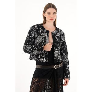 Chaqueta afelpada con lentejuelas para mujer