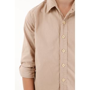 Camisa café manga larga para niño