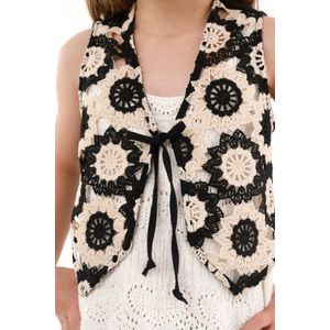 Chaleco negro con tiras ajustables para niña